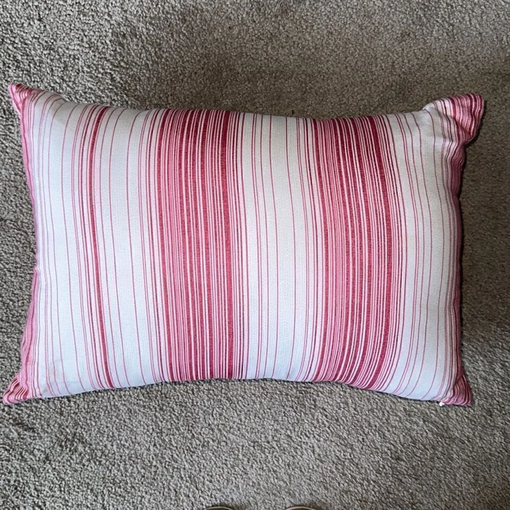Pink and Red Striped Throw Pillow!